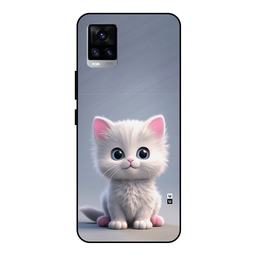 Cute Kitten Sitting Metal Back Case for Vivo V20 2021
