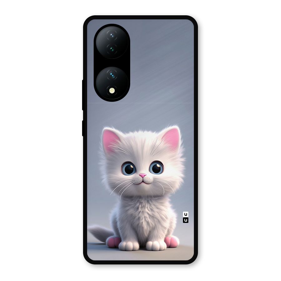 Cute Kitten Sitting Metal Back Case for Vivo Y100a