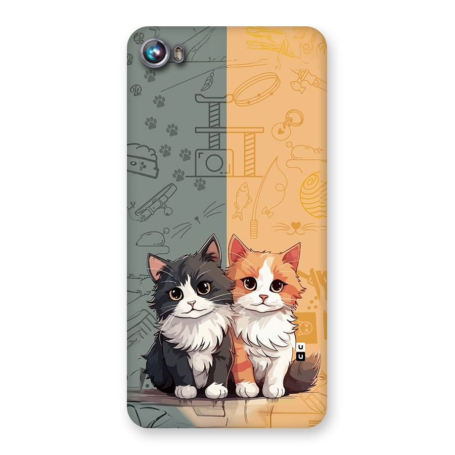 Cute Lovely Cats Back Case for Canvas Fire 4 (A107)