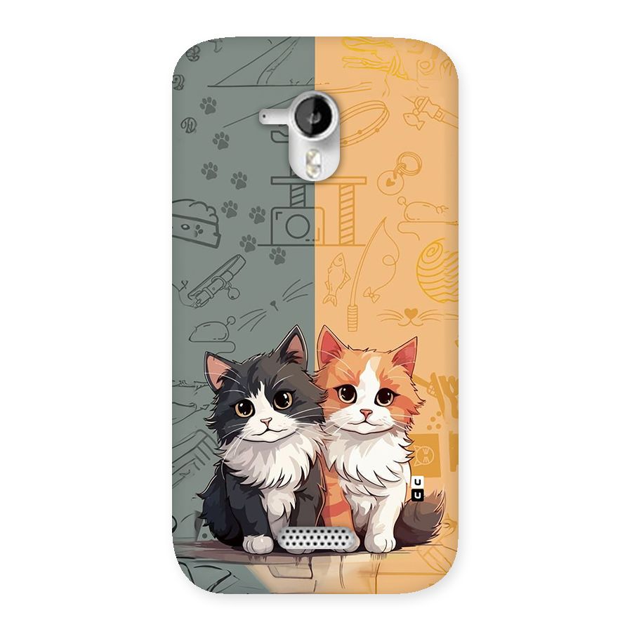 Cute Lovely Cats Back Case for Canvas HD A116