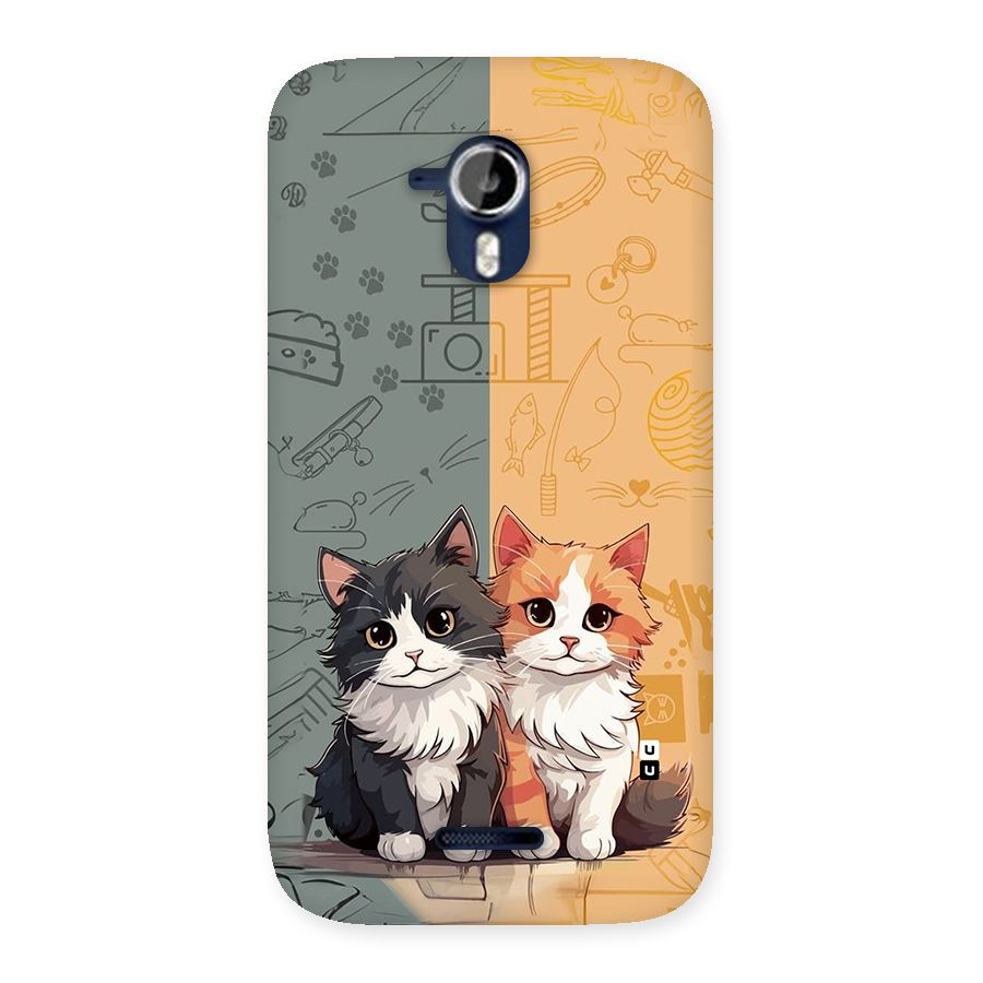 Cute Lovely Cats Back Case for Canvas Magnus A117