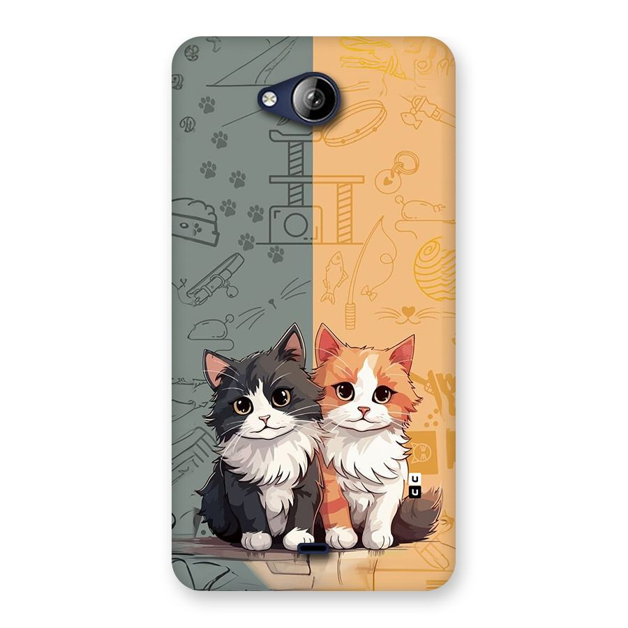 Cute Lovely Cats Back Case for Canvas Play Q355