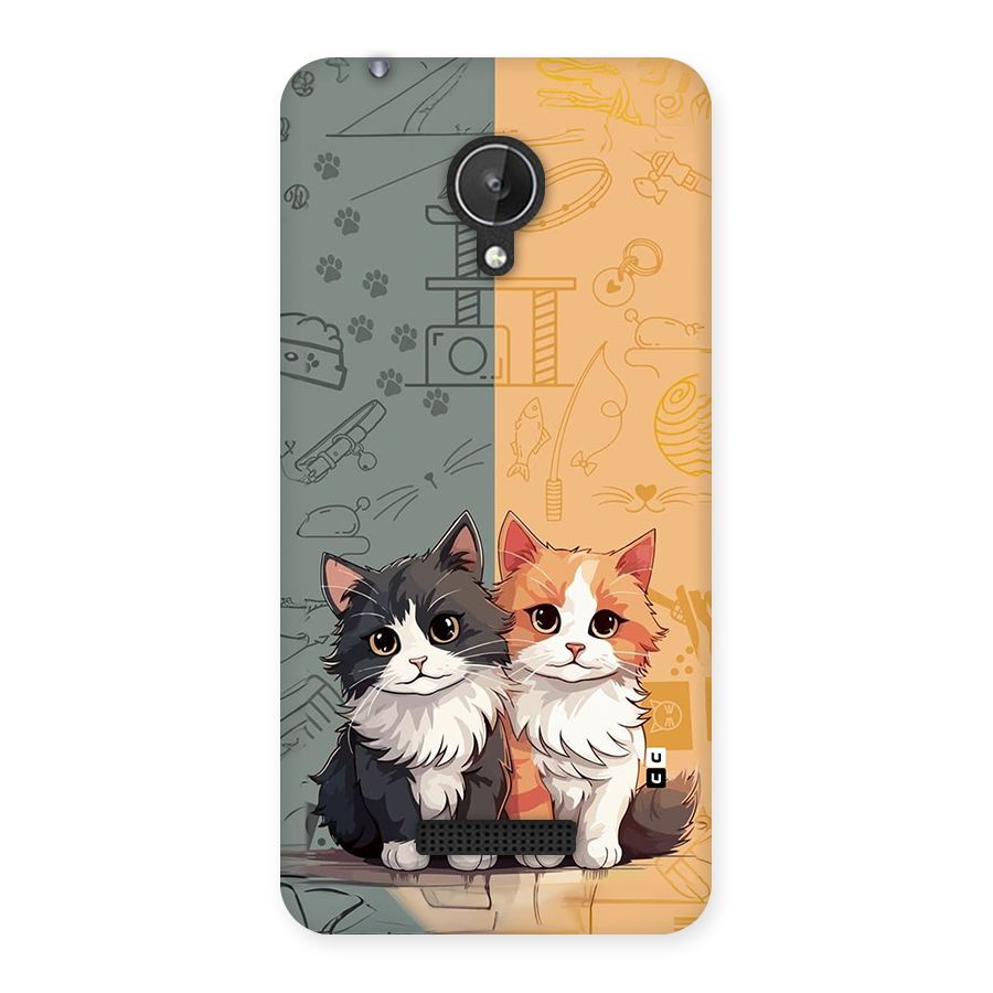 Cute Lovely Cats Back Case for Canvas Spark Q380