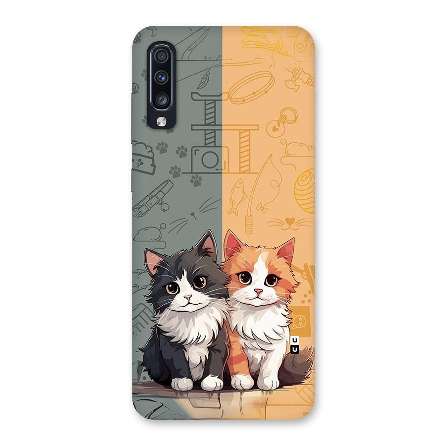 Cute Lovely Cats Back Case for Galaxy A70s