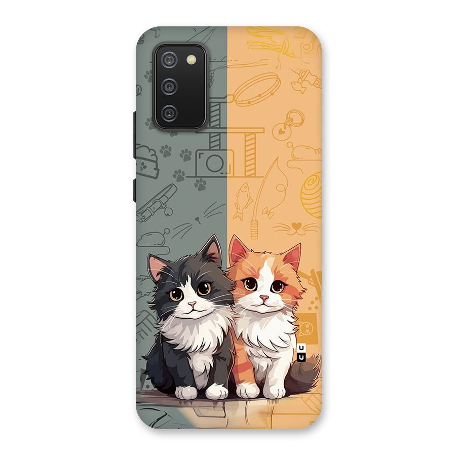 Cute Lovely Cats Back Case for Galaxy F02s