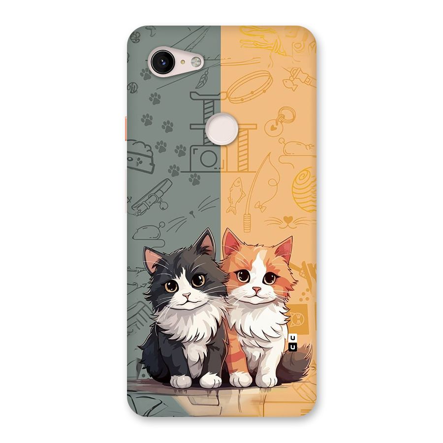 Cute Lovely Cats Back Case for Google Pixel 3 XL