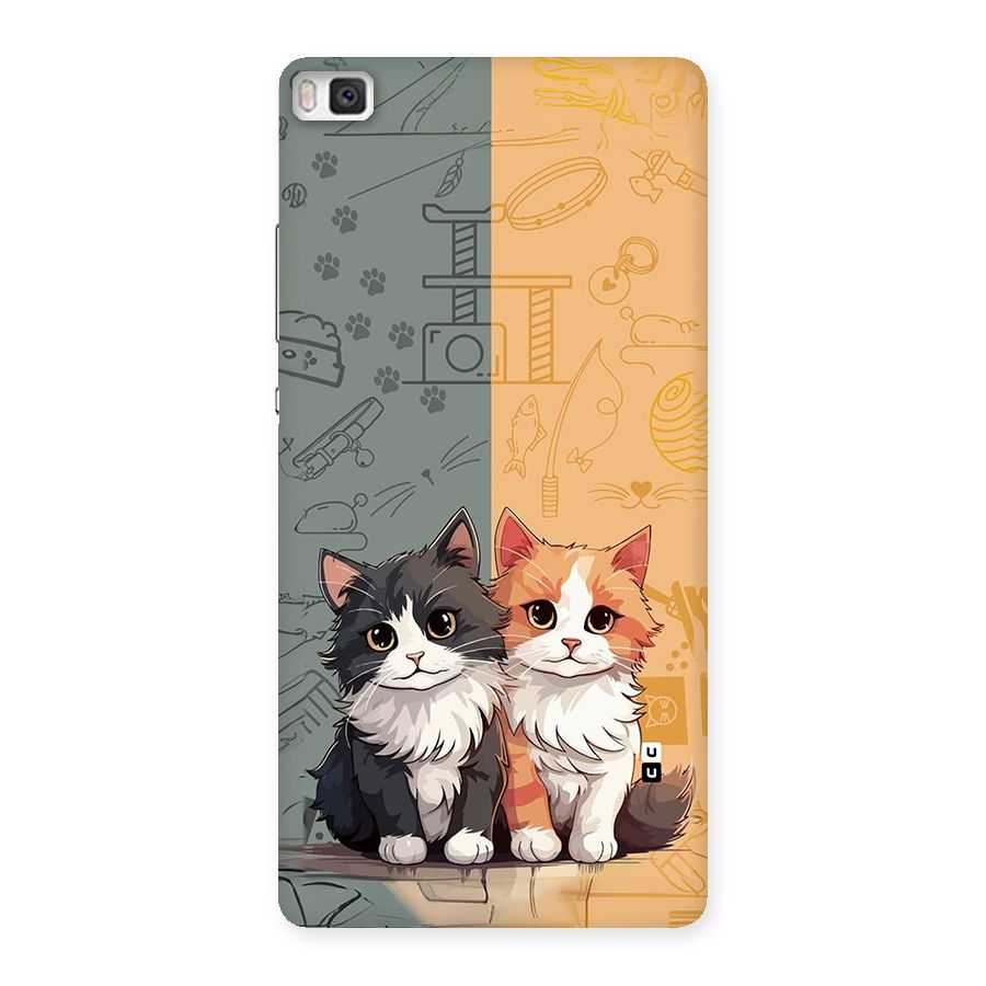 Cute Lovely Cats Back Case for Huawei P8