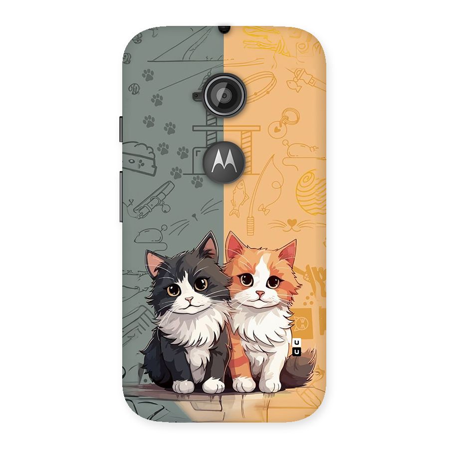 Cute Lovely Cats Back Case for Moto E 2nd Gen