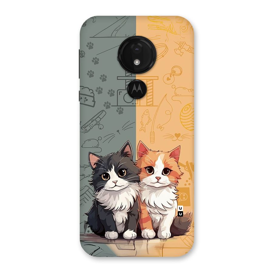 Cute Lovely Cats Back Case for Moto G7 Power