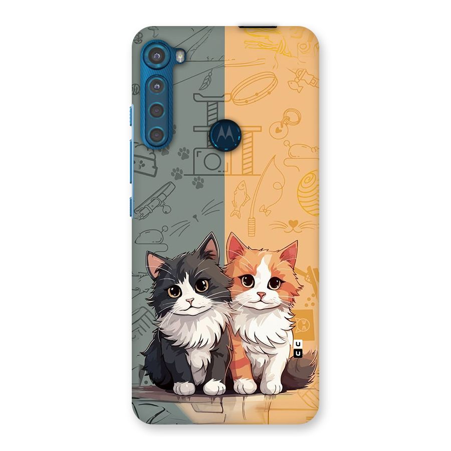 Cute Lovely Cats Back Case for Motorola One Fusion Plus