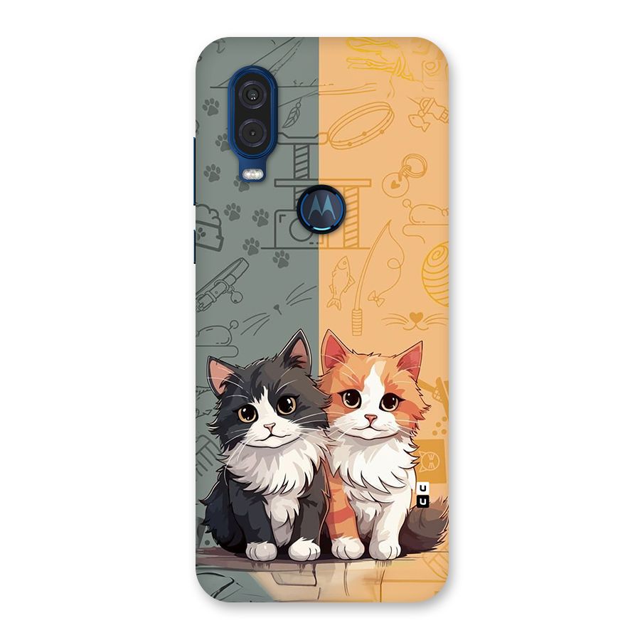 Cute Lovely Cats Back Case for Motorola One Vision