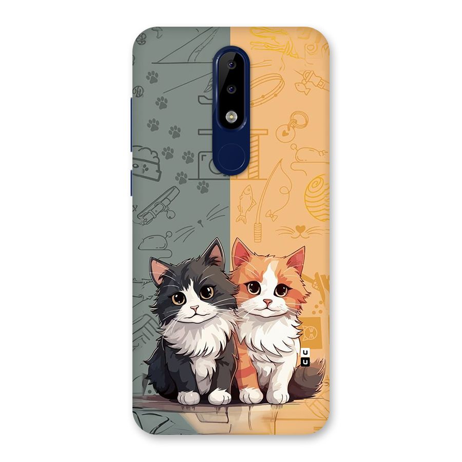 Cute Lovely Cats Back Case for Nokia 5.1 Plus