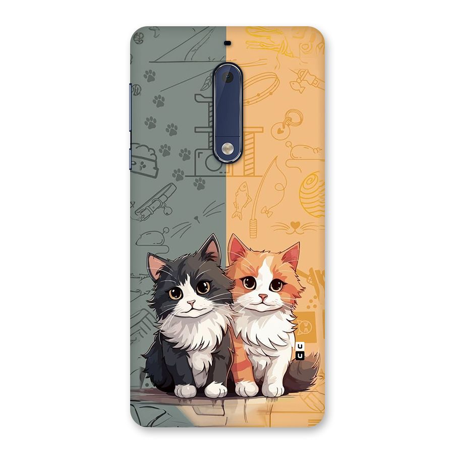 Cute Lovely Cats Back Case for Nokia 5