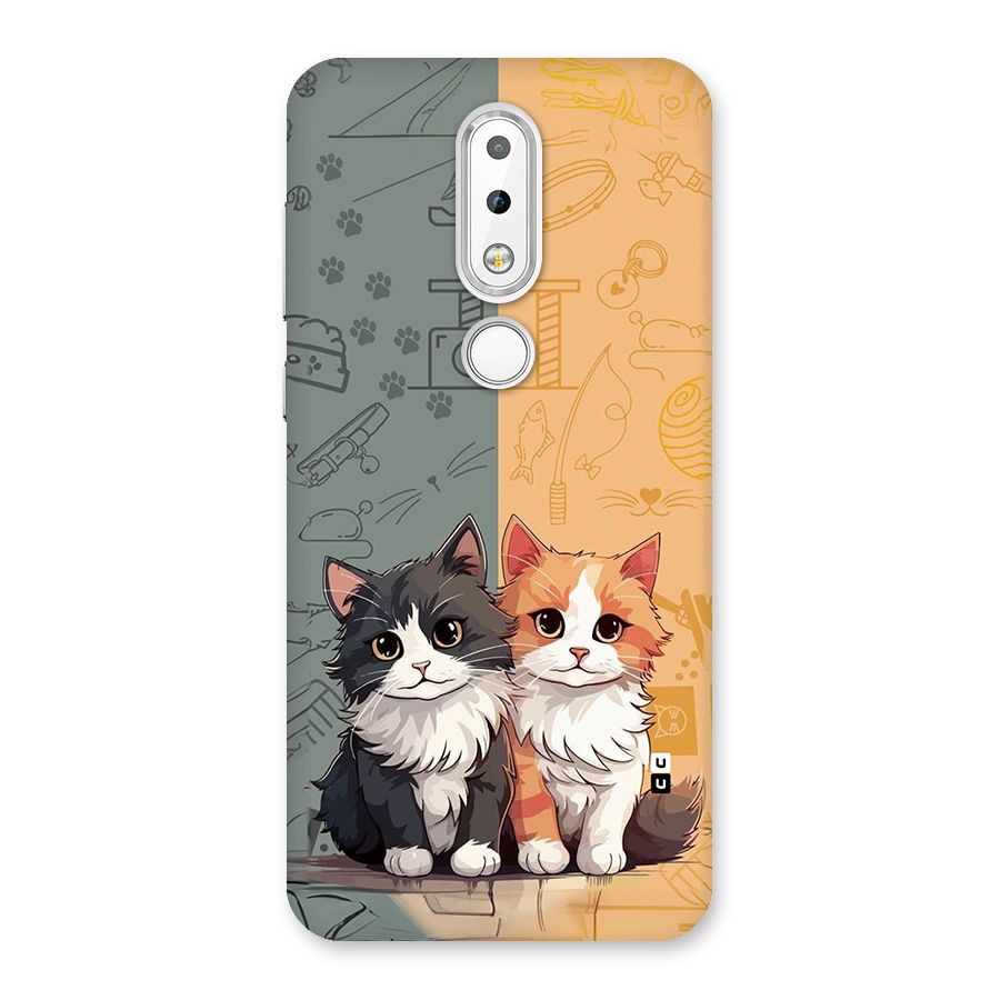 Cute Lovely Cats Back Case for Nokia 6.1 Plus