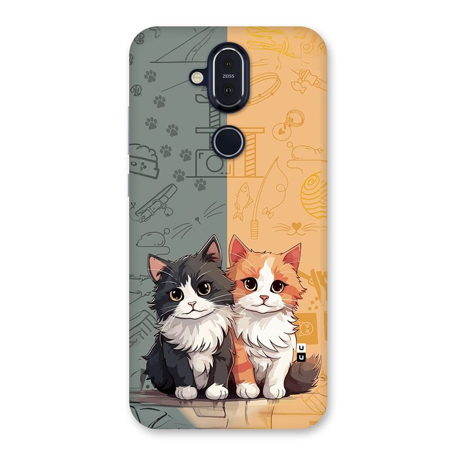 Cute Lovely Cats Back Case for Nokia 8.1