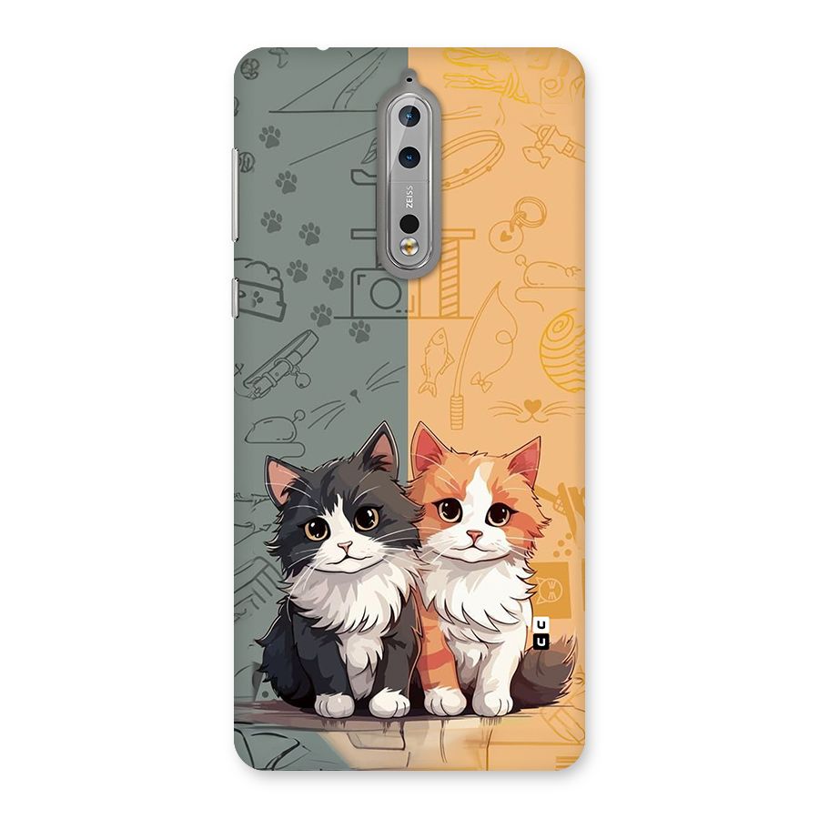 Cute Lovely Cats Back Case for Nokia 8