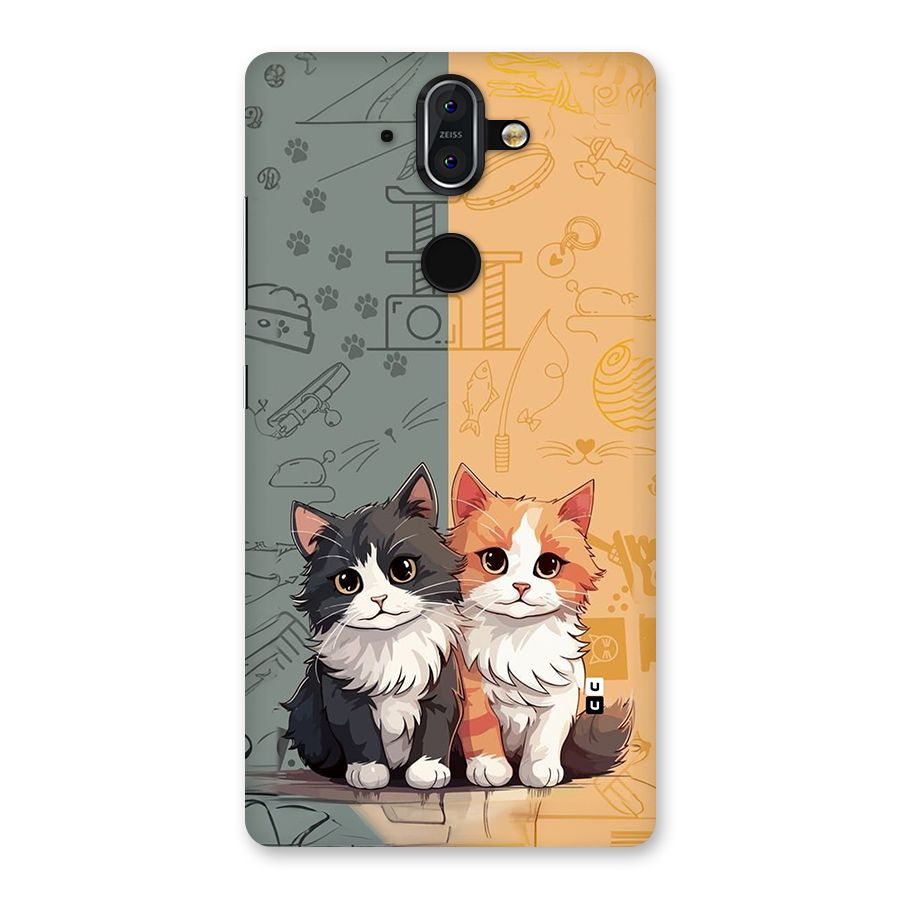Cute Lovely Cats Back Case for Nokia 8 Sirocco