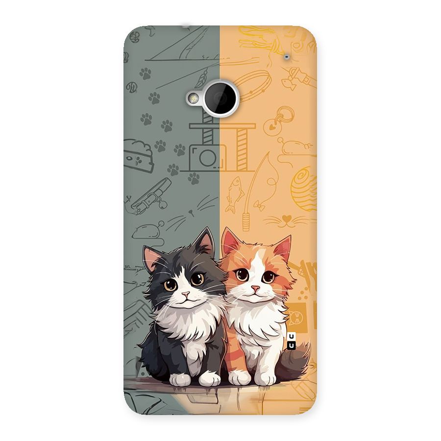 Cute Lovely Cats Back Case for One M7 (Single Sim)