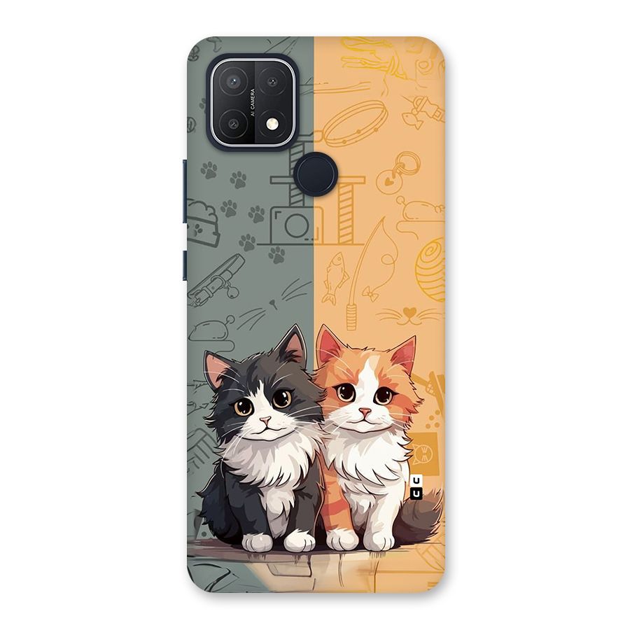 Cute Lovely Cats Back Case for Oppo A15