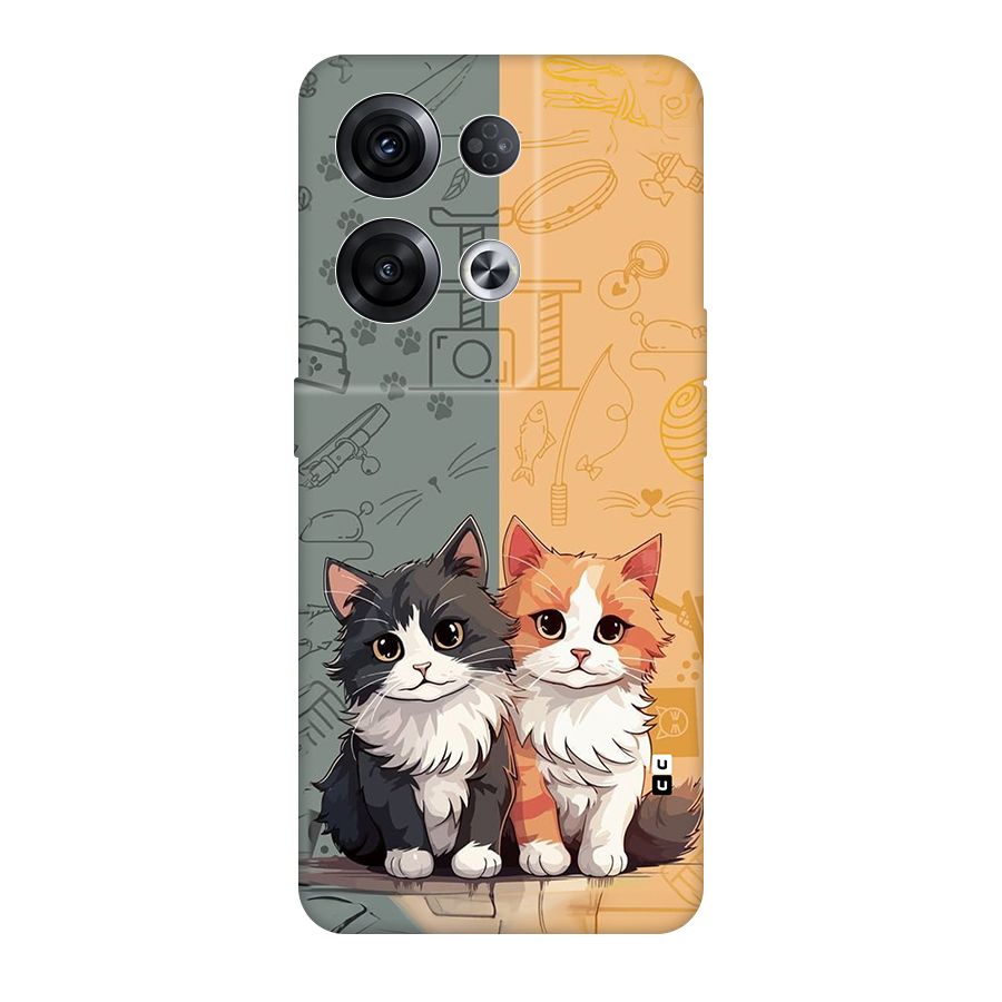 Cute Lovely Cats Back Case for Oppo Reno8 Pro 5G