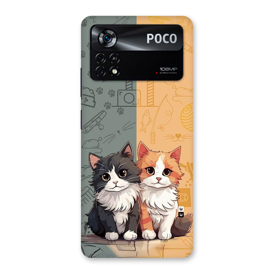 Cute Lovely Cats Back Case for Poco X4 Pro 5G