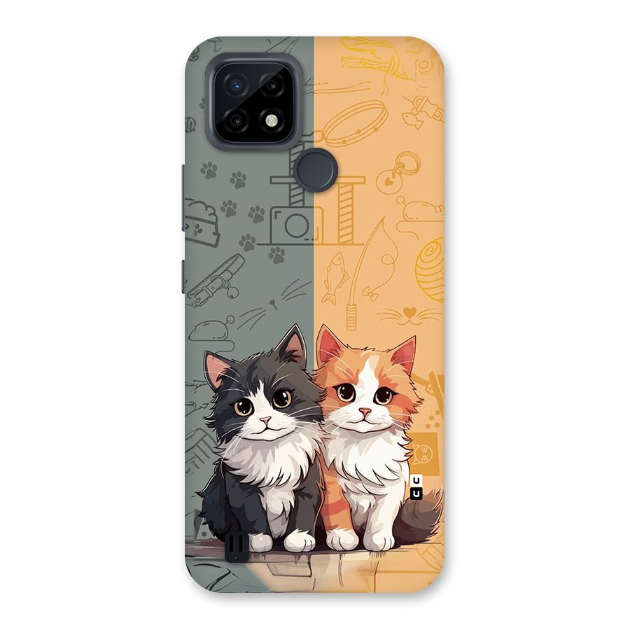 Cute Lovely Cats Back Case for Realme C21