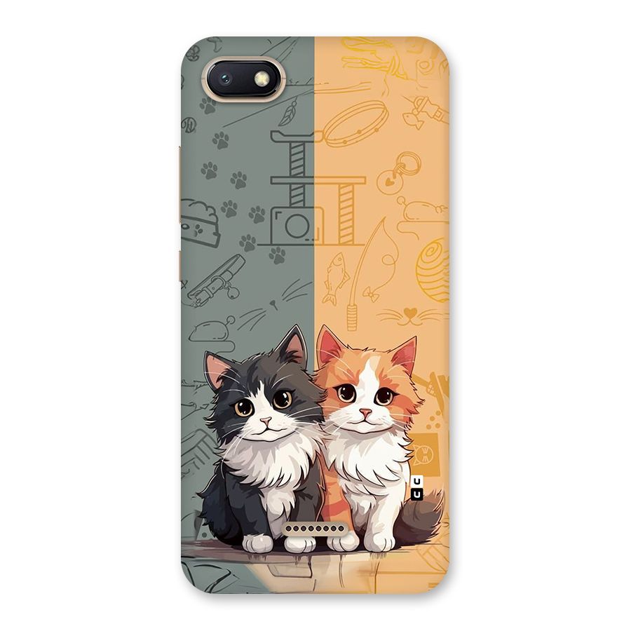 Cute Lovely Cats Back Case for Redmi 6A