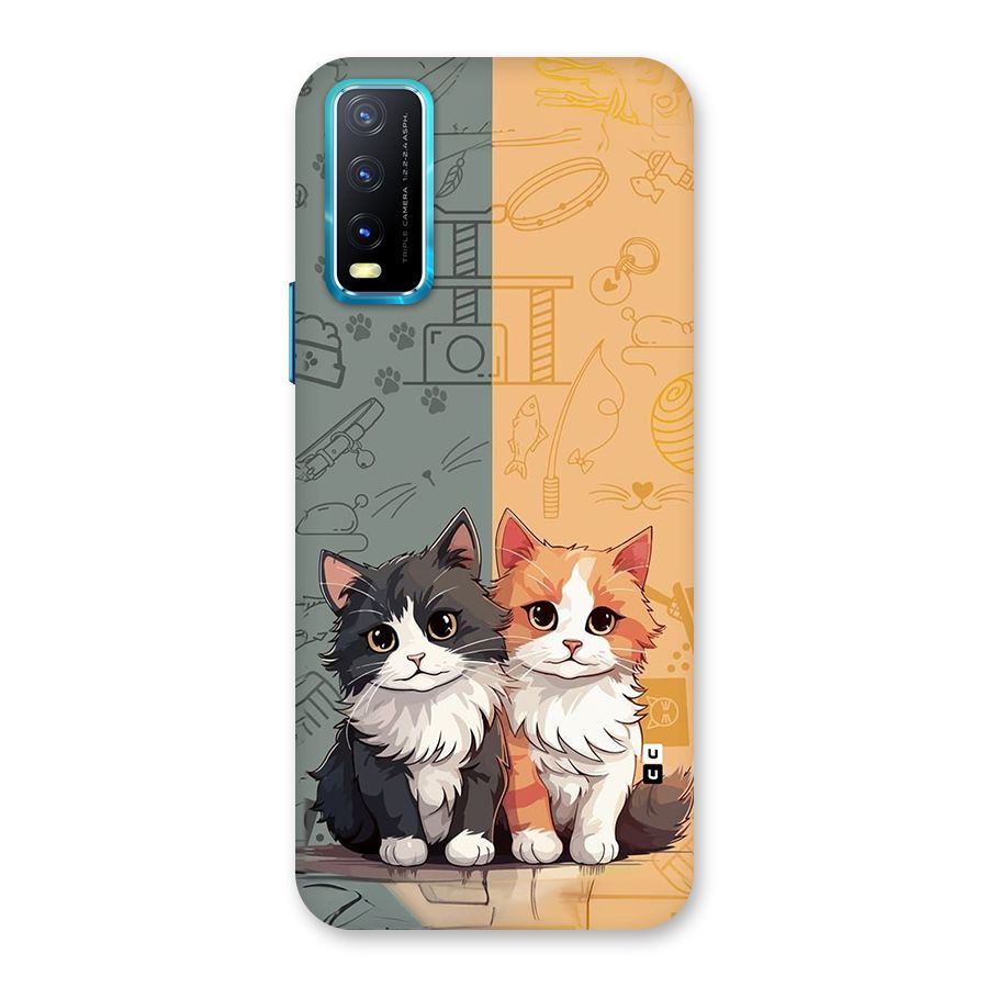 Cute Lovely Cats Back Case for Vivo Y20G