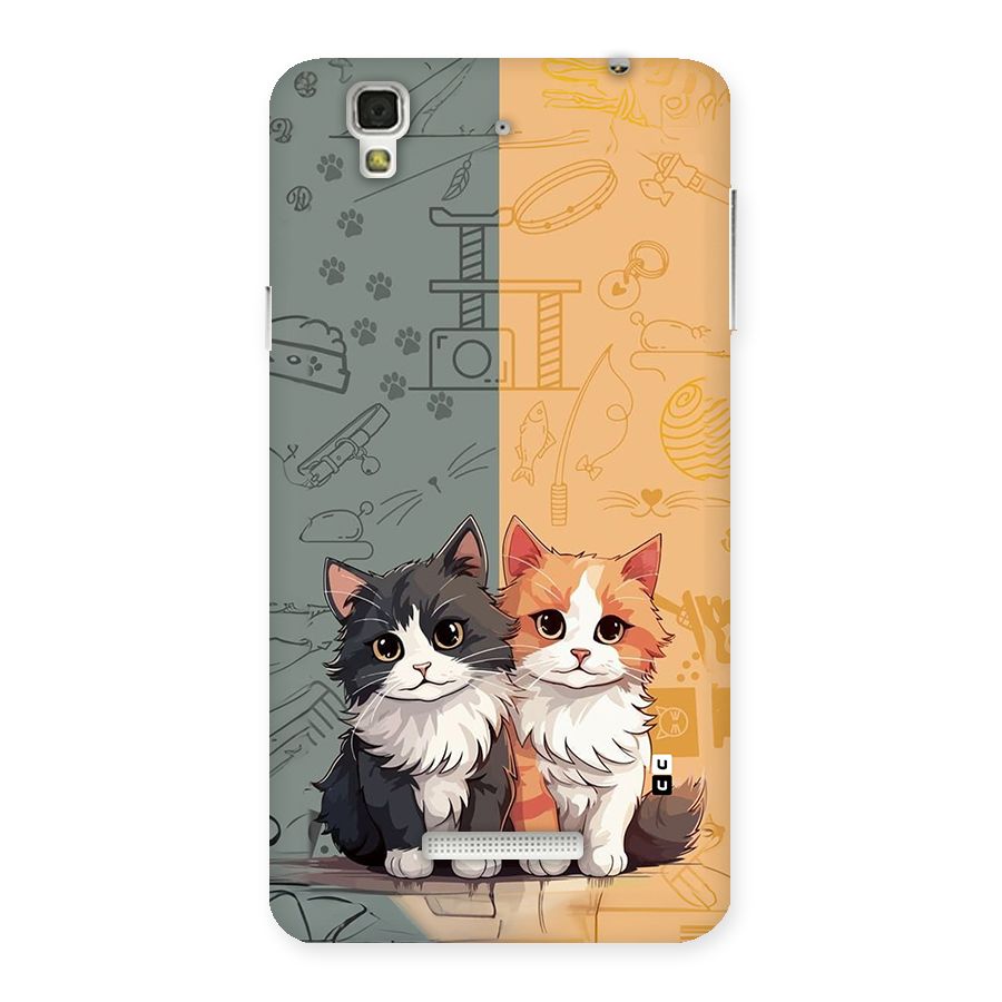 Cute Lovely Cats Back Case for Yureka