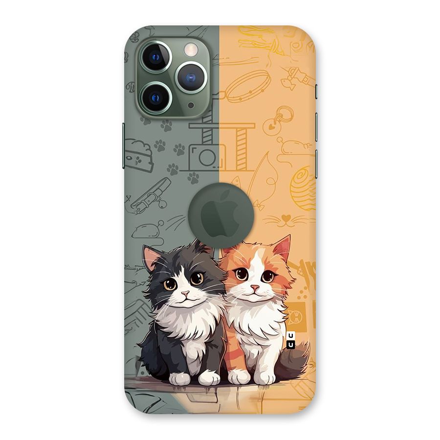 Cute Lovely Cats Back Case for iPhone 11 Pro Logo Cut