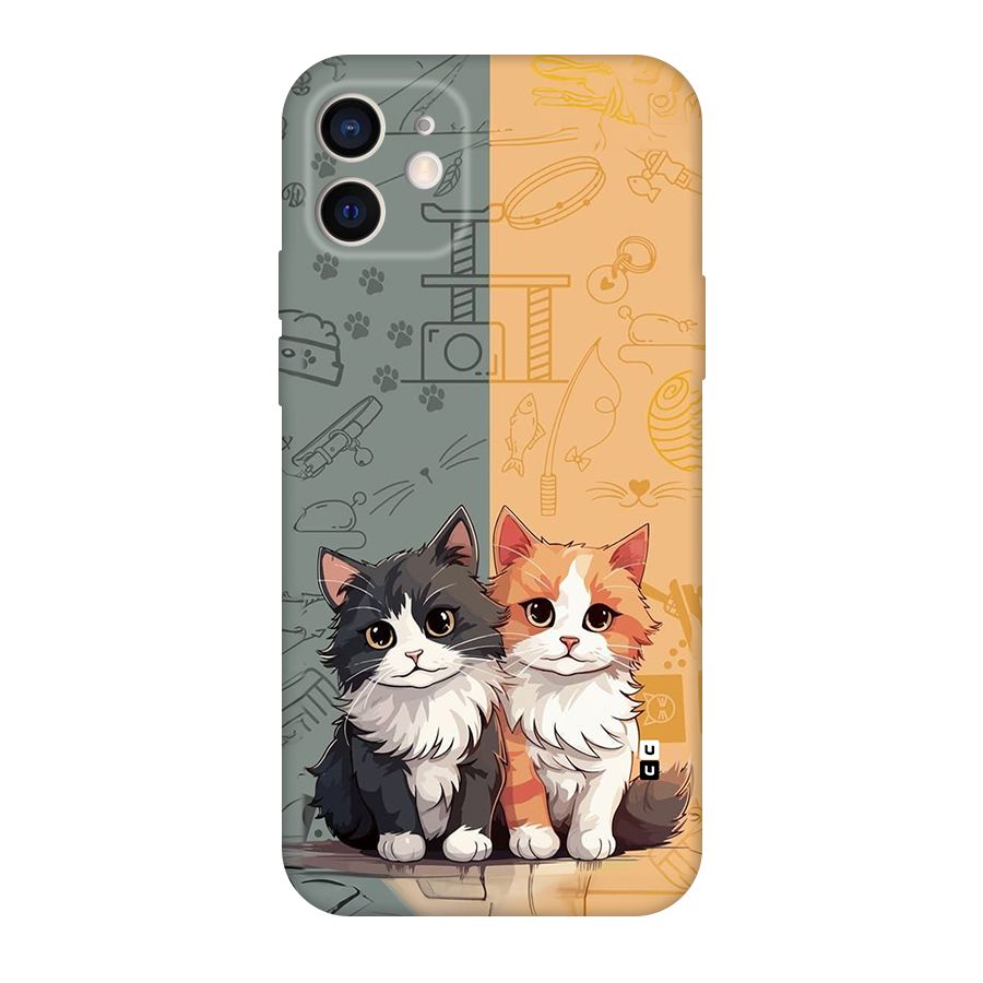 Cute Lovely Cats Back Case for iPhone 12