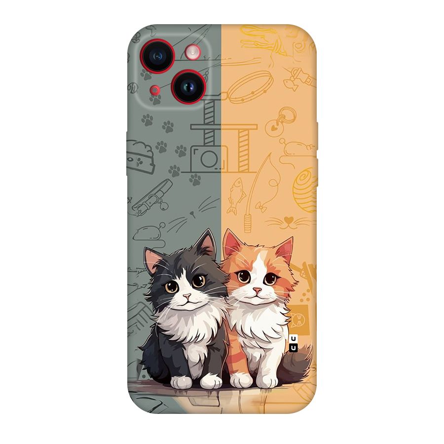 Cute Lovely Cats Back Case for iPhone 14 Plus