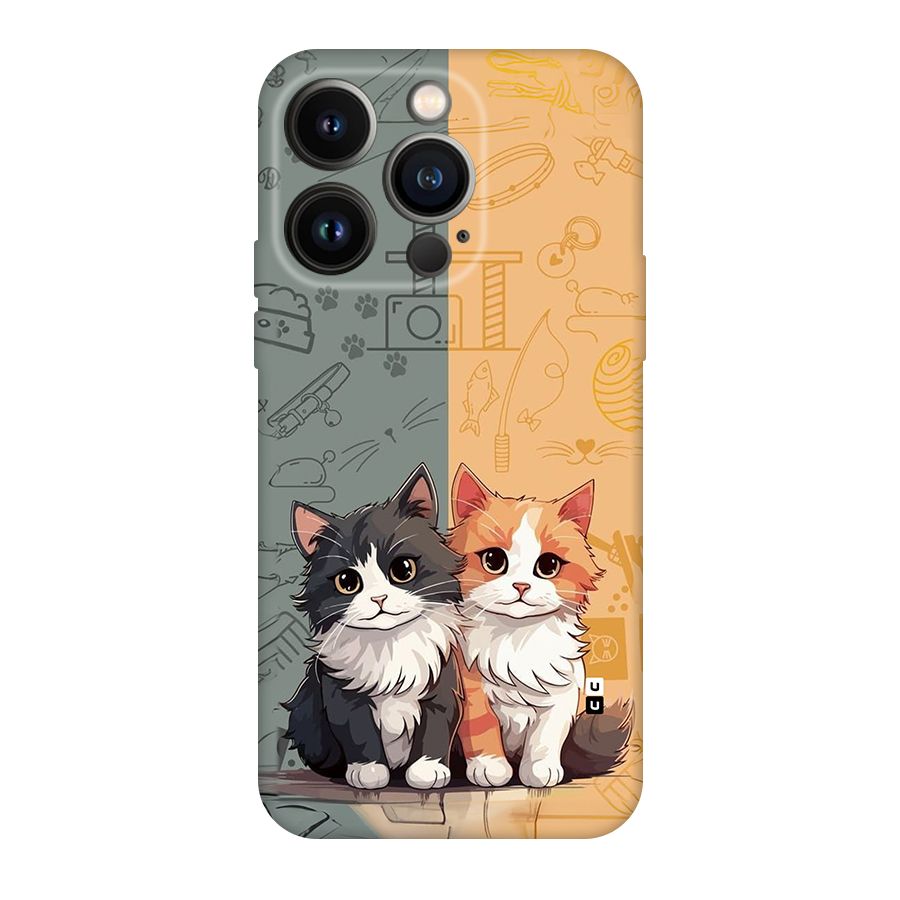 Cute Lovely Cats Back Case for iPhone 14 Pro