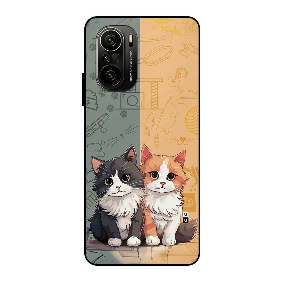 Cute Lovely Cats Metal Back Case for Mi 11X Pro