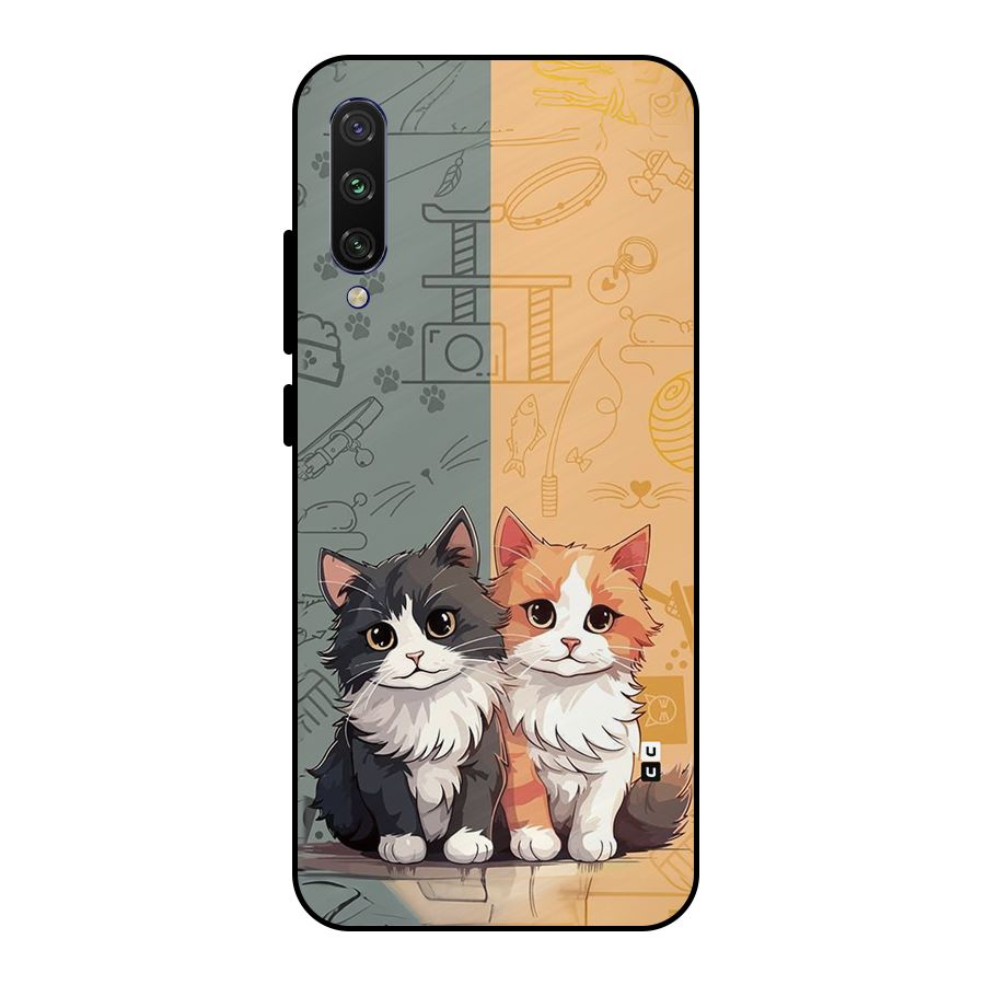 Cute Lovely Cats Metal Back Case for Mi A3