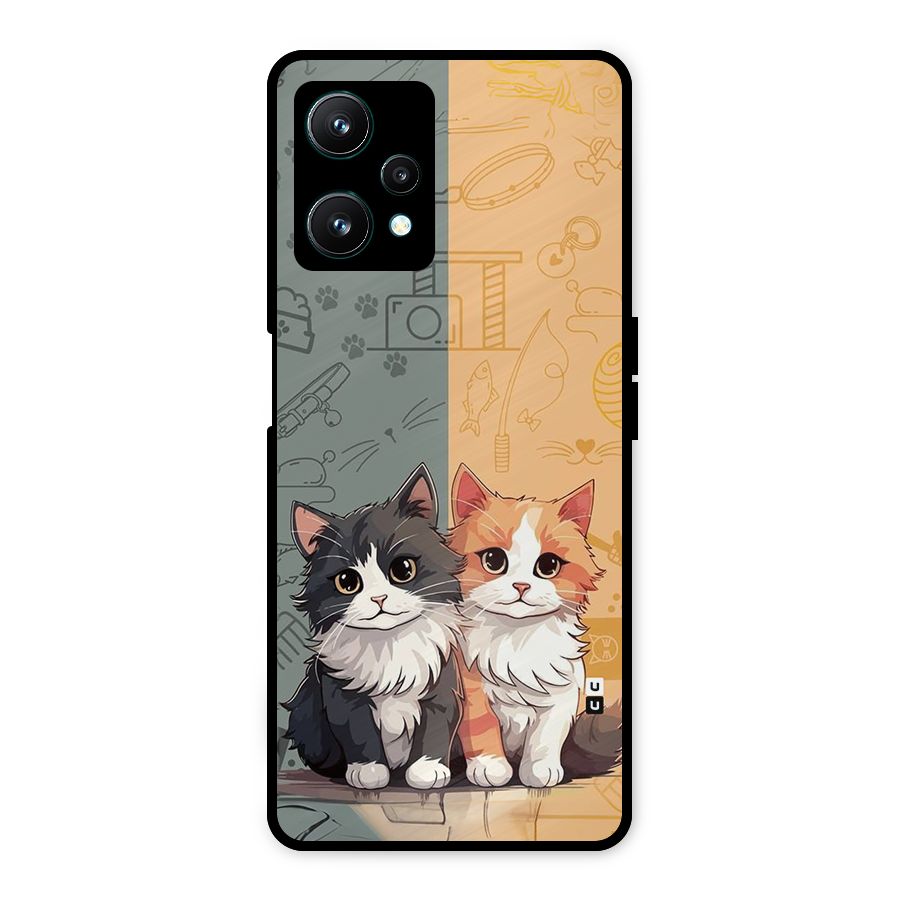 Cute Lovely Cats Metal Back Case for Realme 9 Pro 5G