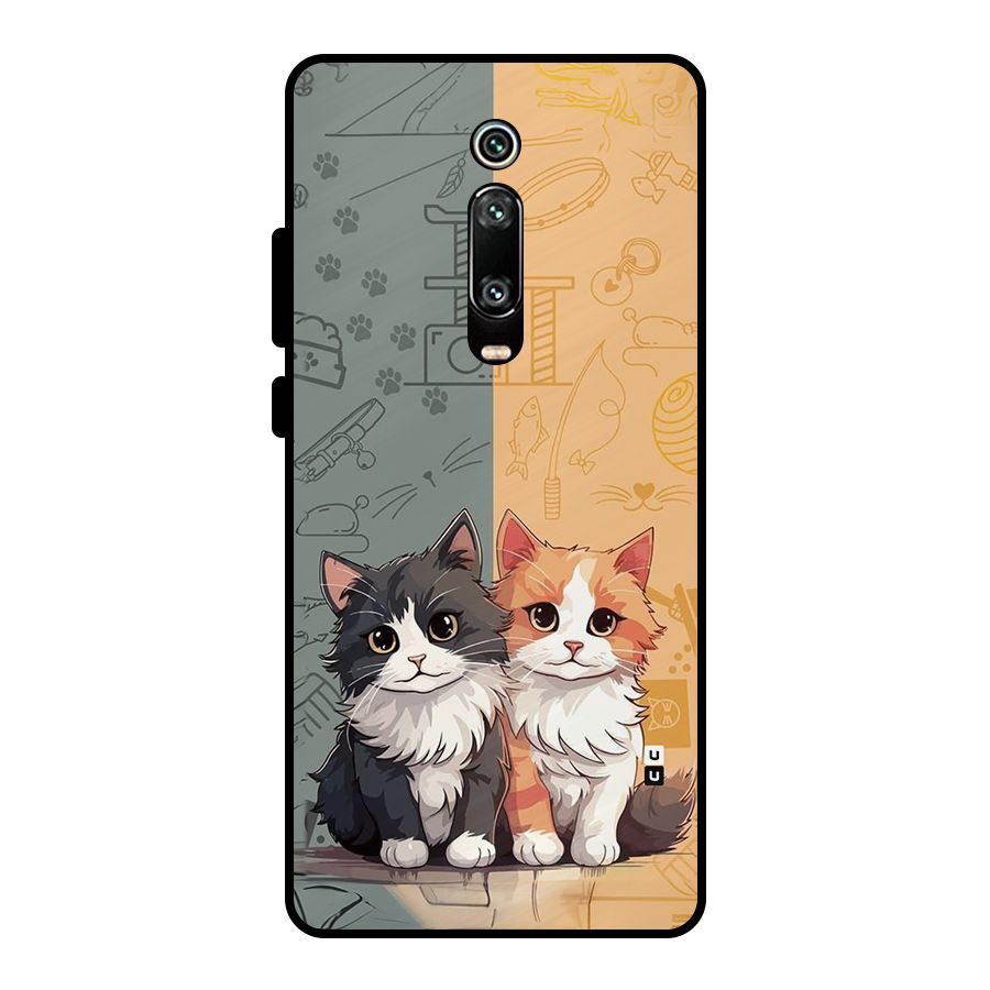 Cute Lovely Cats Metal Back Case for Redmi K20