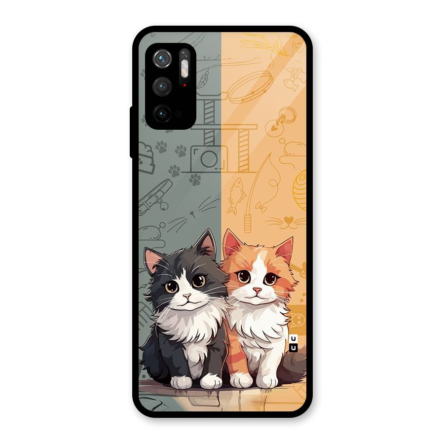 Cute Lovely Cats Metal Back Case for Redmi Note 10T 5G
