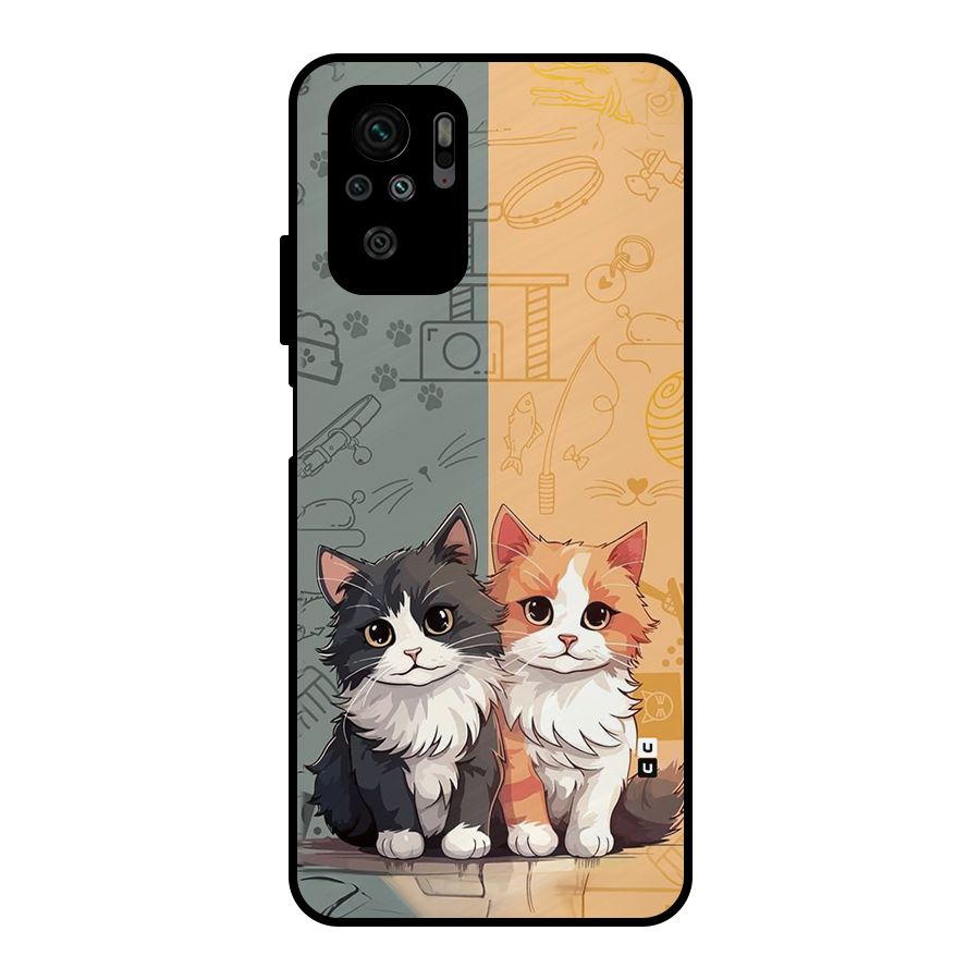 Cute Lovely Cats Metal Back Case for Redmi Note 11 SE