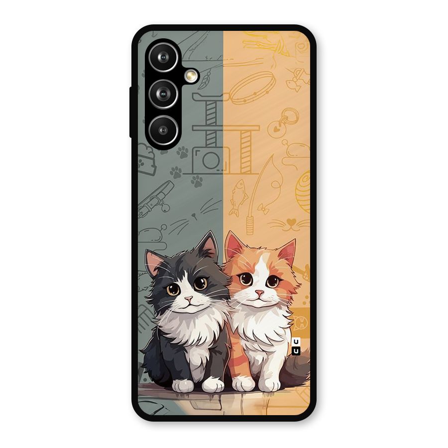 Cute Lovely Cats Metal Back Case for Samsung Galaxy M54