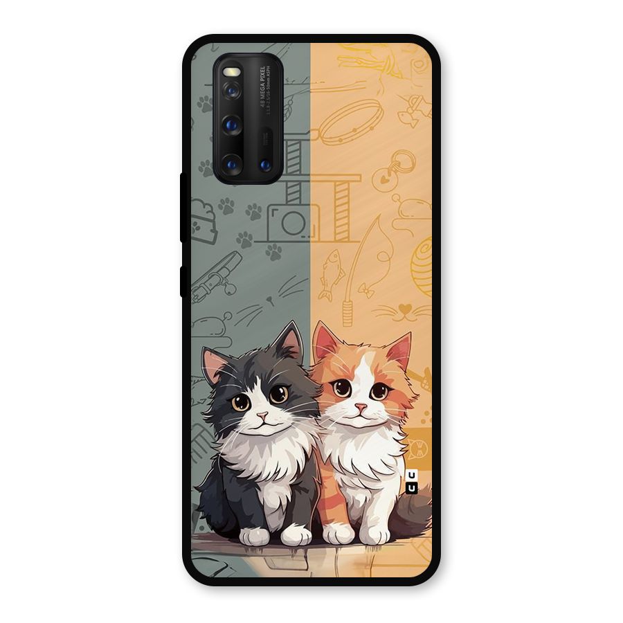 Cute Lovely Cats Metal Back Case for iQOO 3