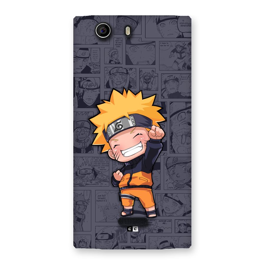 Cute Naruto Uzumaki Back Case for Canvas Nitro 2 E311