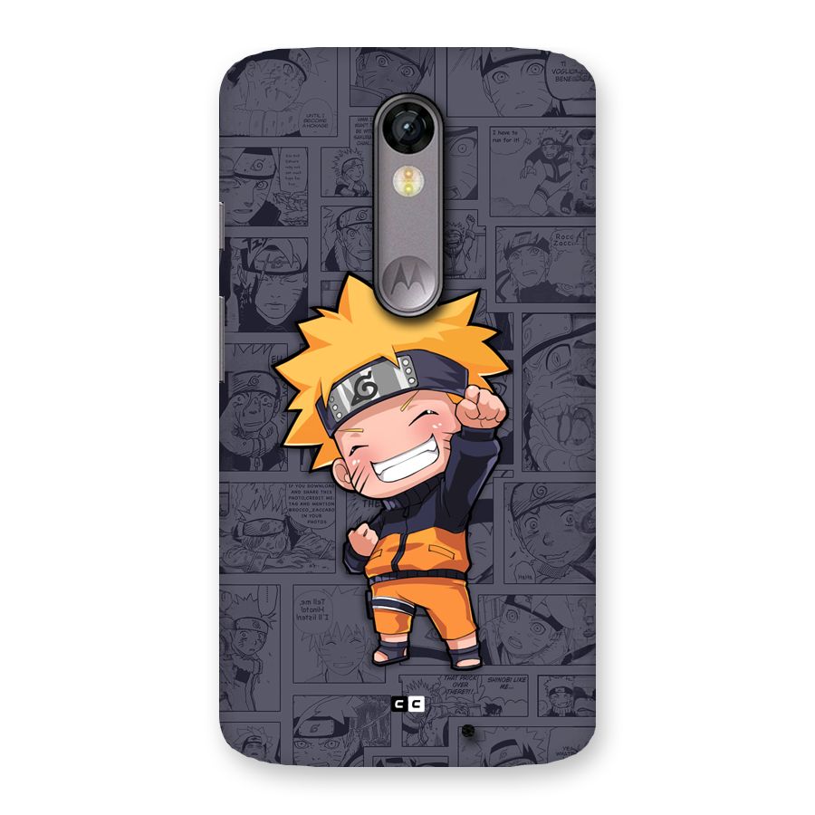 Cute Naruto Uzumaki Back Case for Moto X Force