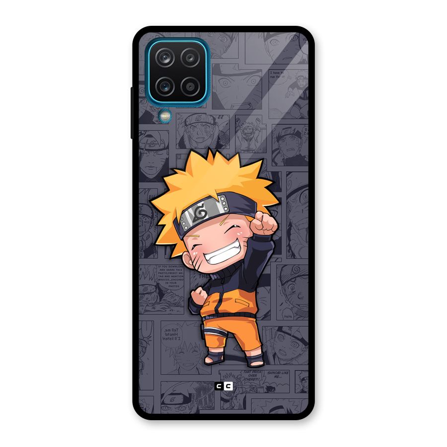 Cute Naruto Uzumaki Glass Back Case for Galaxy A12