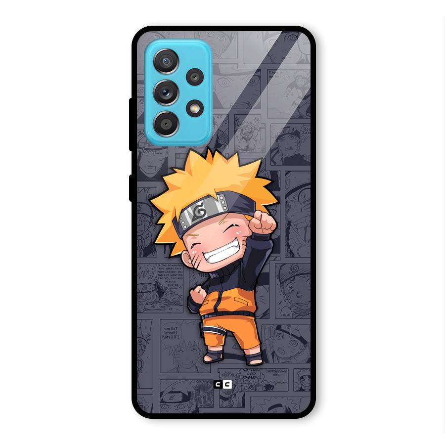 Cute Naruto Uzumaki Glass Back Case for Galaxy A52s 5G
