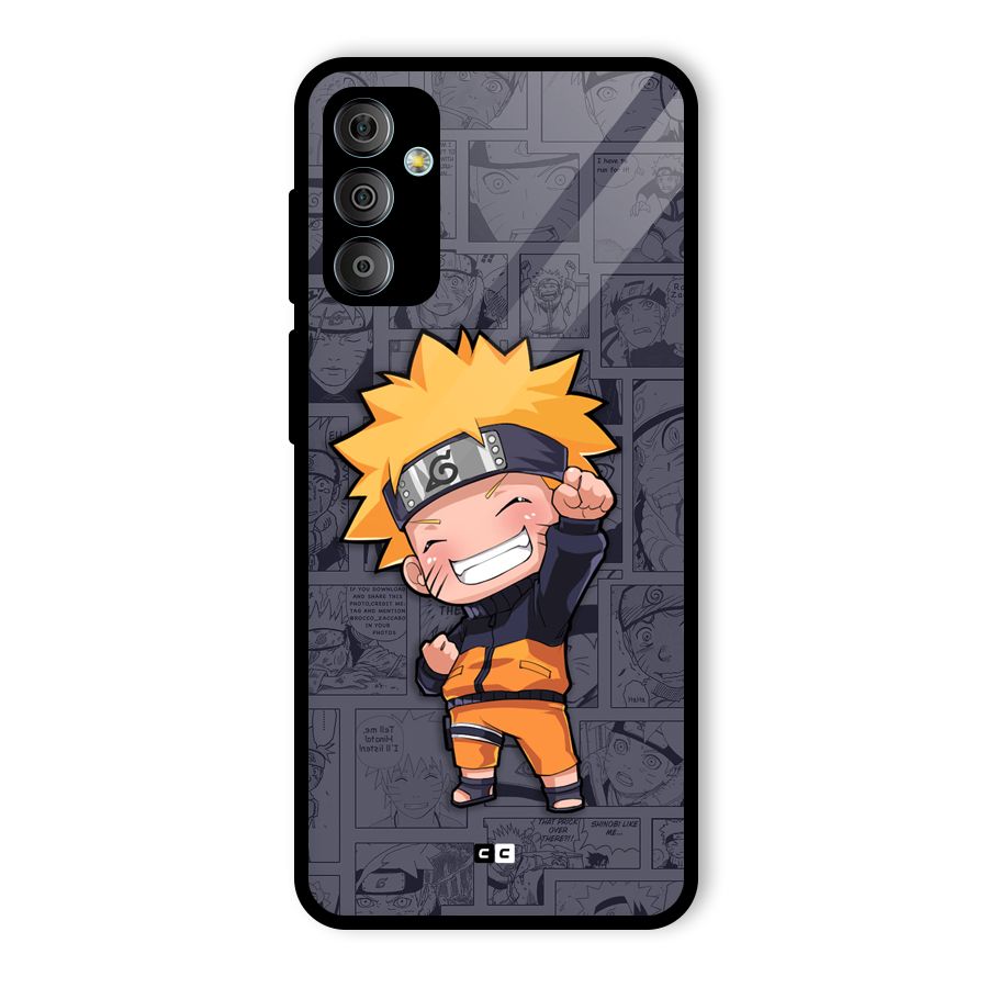Cute Naruto Uzumaki Glass Back Case for Galaxy F23
