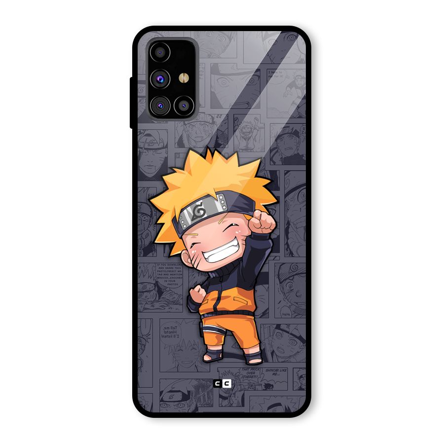 Cute Naruto Uzumaki Glass Back Case for Galaxy M31s