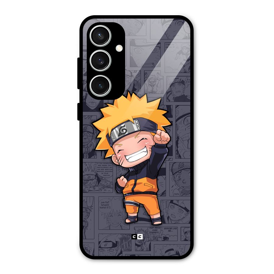Cute Naruto Uzumaki Glass Back Case for Galaxy S23 FE