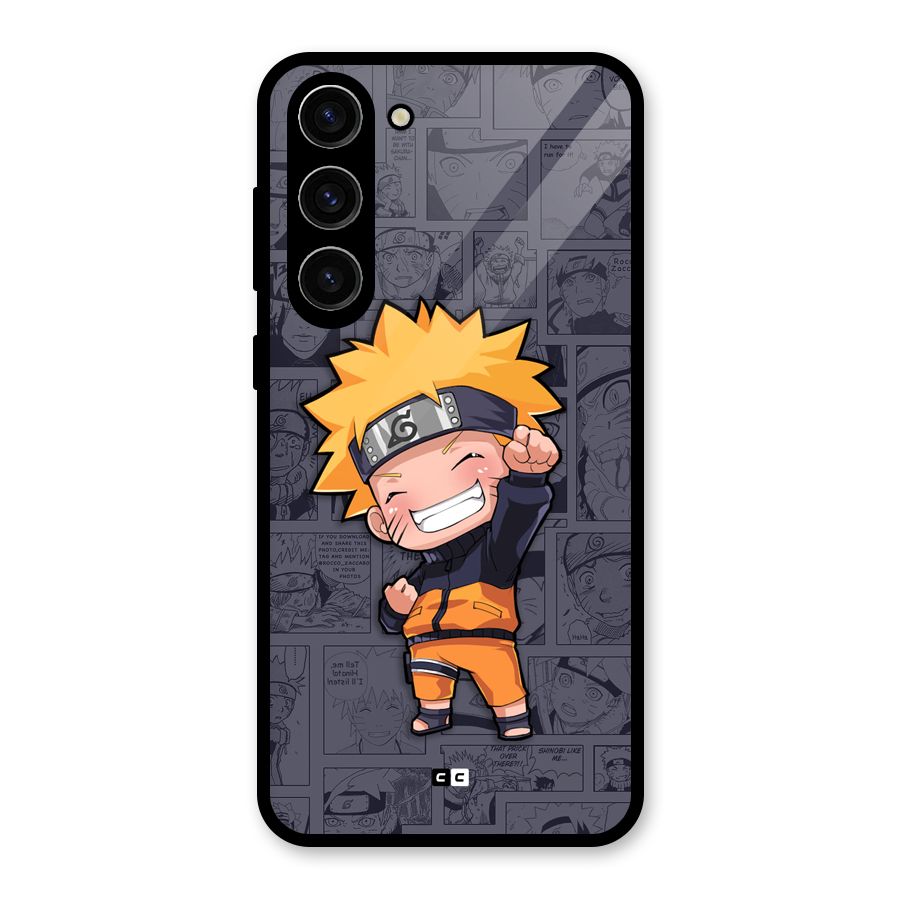 Cute Naruto Uzumaki Glass Back Case for Galaxy S23 Plus