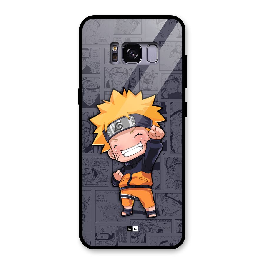 Cute Naruto Uzumaki Glass Back Case for Galaxy S8
